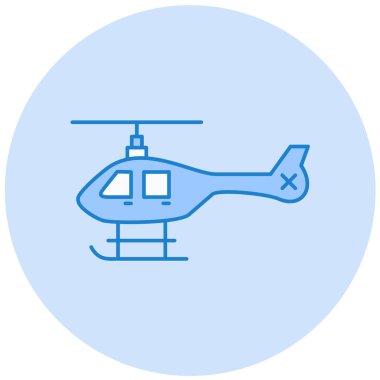 Helikopter. Web simgesi basit illüstrasyon