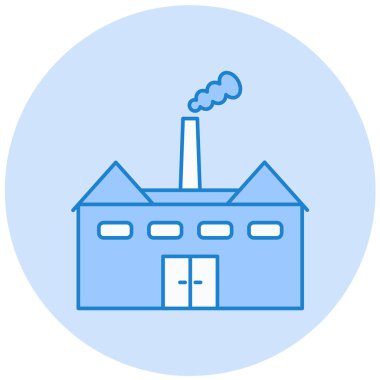 Fabrika. Web simgesi basit illüstrasyon