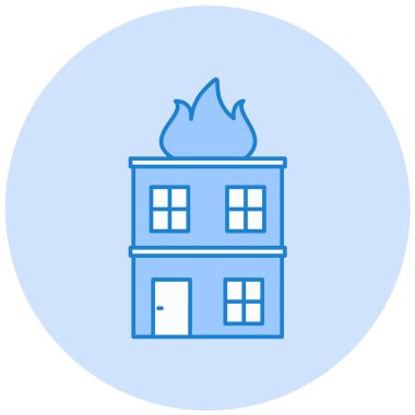 Bir ateş simgesinin vektör illüstrasyonu