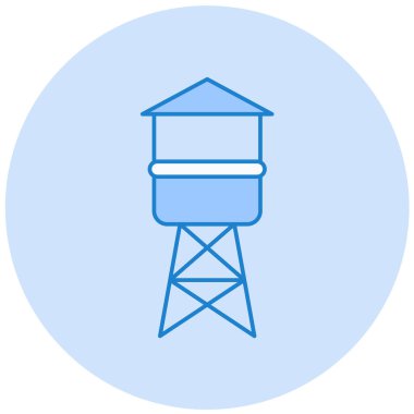 Bir bina simgesinin vektör illüstrasyonu