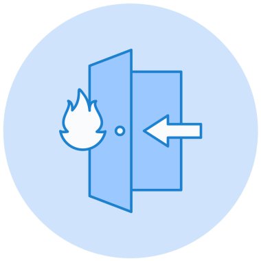 Bir ateş simgesinin vektör illüstrasyonu