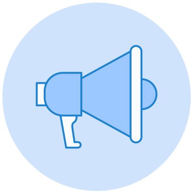 Megafon. Web simgesi basit illüstrasyon