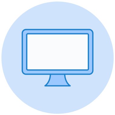 Monitör. Web simgesi basit illüstrasyon