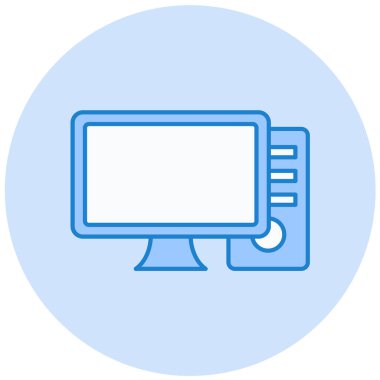 Bilgisayar. Web simgesi basit illüstrasyon