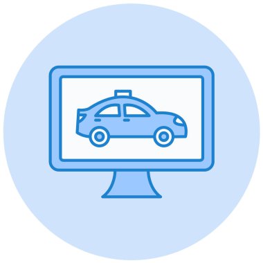 - Araba. Web simgesi basit illüstrasyon