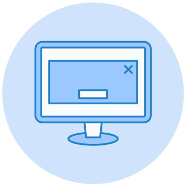 Bilgisayar. Web simgesi basit illüstrasyon