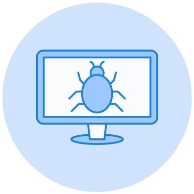 Virüs. Web simgesi basit illüstrasyon