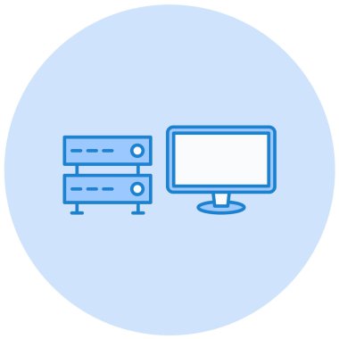 Bilgisayar. Web simgesi basit illüstrasyon