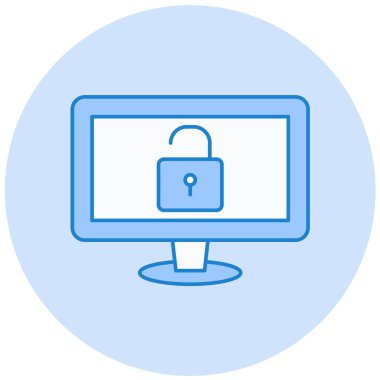 Güvenli. Web simgesi basit illüstrasyon