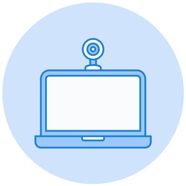 Dizüstü bilgisayar simgesi vektör çizimi