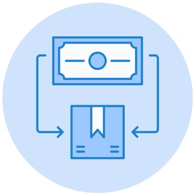 Teslimat. Web simgesi basit illüstrasyon