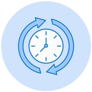 Saat. Web simgesi basit illüstrasyon