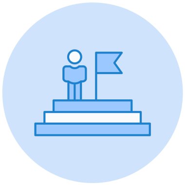 Podyum. Web simgesi basit illüstrasyon