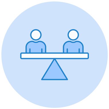 İnsan ve kadın ikonunun vektör illüstrasyonu