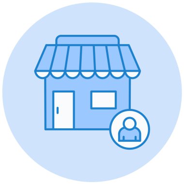 Mağaza simgesinin vektör illüstrasyonu