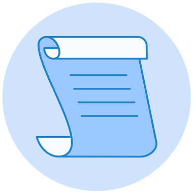 Bir belge simgesinin vektör illüstrasyonu