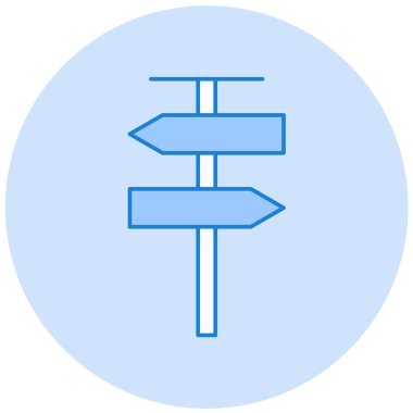 Yönün vektör illüstrasyonu Simgesi