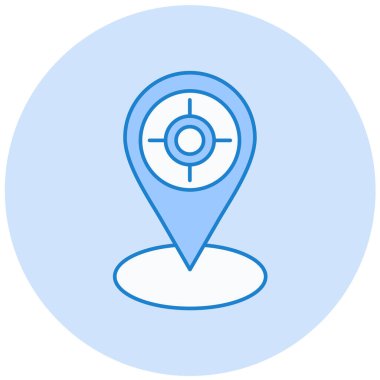 konum. Web simgesi basit illüstrasyon