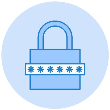 Kilit. Web simgesi basit illüstrasyon