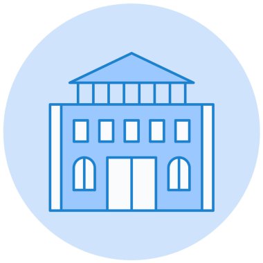 Üniversite. Web simgesi basit illüstrasyon