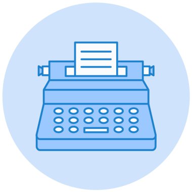 Daktilo. Web simgesi basit tasarım