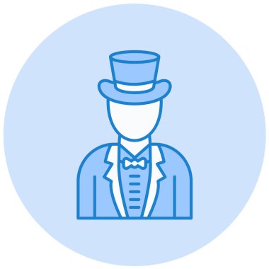 Sihirbaz. Web simgesi basit illüstrasyon