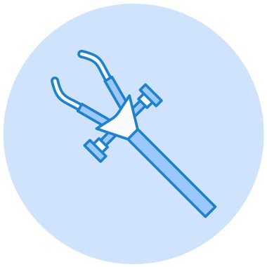 Tek bir mavi ve beyaz simgenin vektör illüstrasyonu