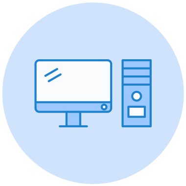 Bilgisayar. Web simgesi basit illüstrasyon