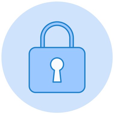 Kilit. Web simgesi basit illüstrasyon