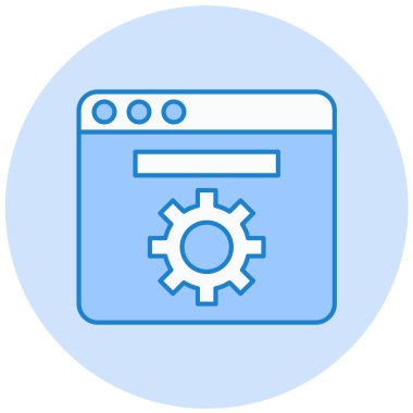 Kodlama. Web simgesi basit illüstrasyon