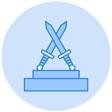 Kılıç. Web simgesi basit illüstrasyon