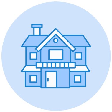 Ev. Web simgesi basit illüstrasyon