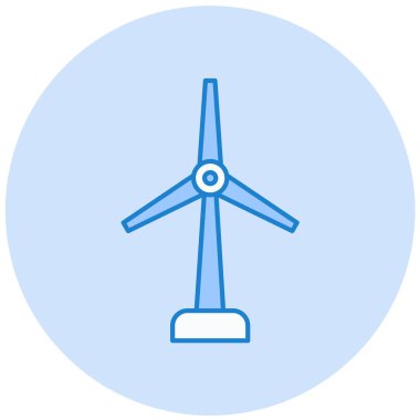 Yel değirmeni simgesinin vektör çizimi