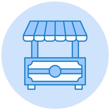 Dükkan. Web simgesi basit illüstrasyon