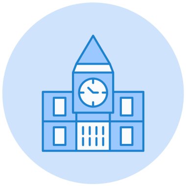 Bina. Web simgesi basit illüstrasyon