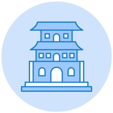 Tapınak. Web simgesi basit illüstrasyon