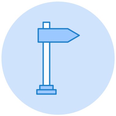 İşaret levhası Web simgesi basit illüstrasyon