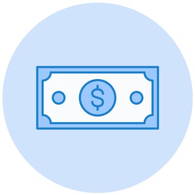 Dolar. Web simgesi basit illüstrasyon