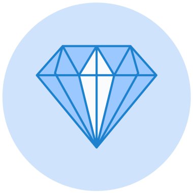 Elmas. Web simgesi basit illüstrasyon