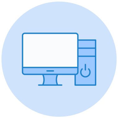 Bilgisayar. Web simgesi basit illüstrasyon