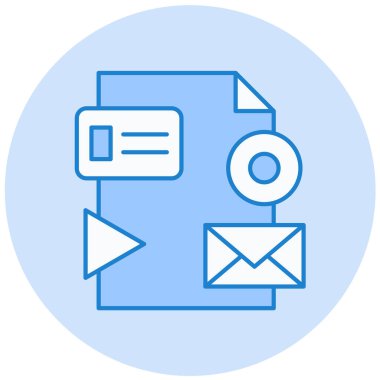 Mektup. Web simgesi basit illüstrasyon