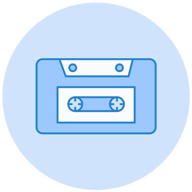 Kaset. Web simgesi basit illüstrasyon