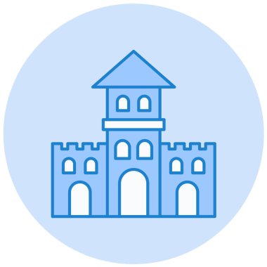 Şato. Web simgesi basit illüstrasyon