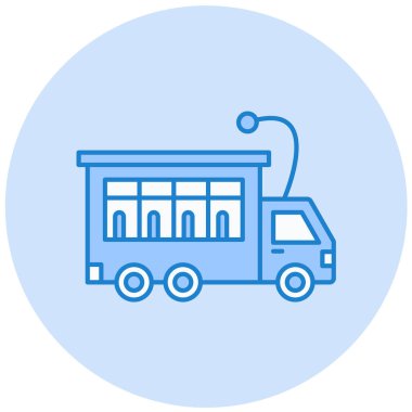 Otobüs. Web simgesi basit tasarım