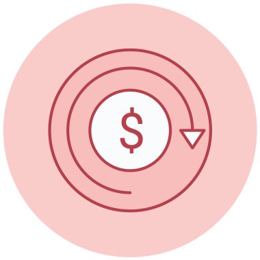 Para modern simge vektör illüstrasyonu 