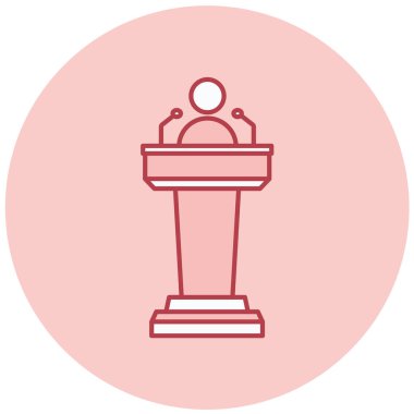 Podyum. Web simgesi basit illüstrasyon