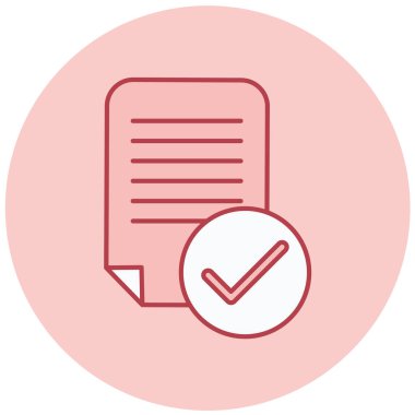 Kontrol listesi. Web simgesi basit illüstrasyon