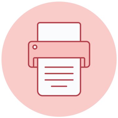 Yazıcı. Web simgesi basit illüstrasyon