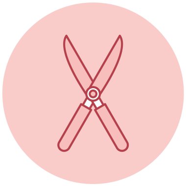 Bir bahçe makas simgesinin vektör illüstrasyonu