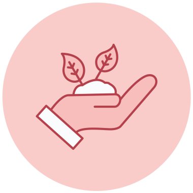 bitki el vektör simgesi modern basit illüstrasyon